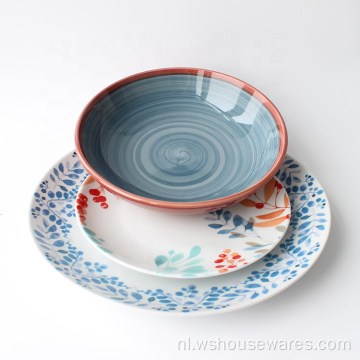 Ronde vorm porselein keramische decal servies sets